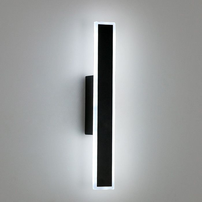 DORLINK 9W LED-seinävalaisin - Minimalistinen muotoilu, Musta akryyli - Kolmivärinen valaistus 3000K/4000K/6500K - Käytävään ja portaikkoon