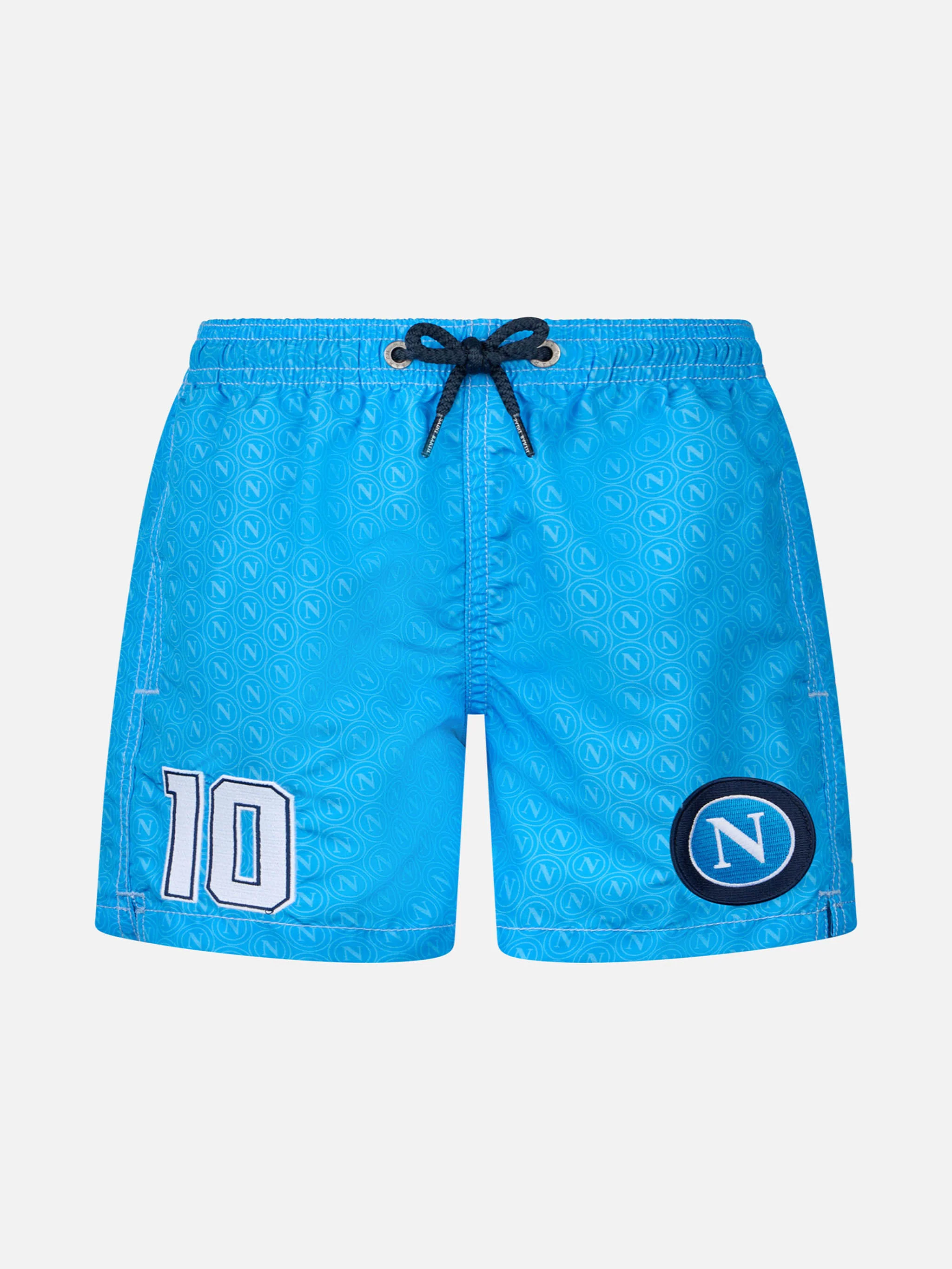 Costume mare Jean media lunghezza con stampa Napoli e patch | SSC NAPO