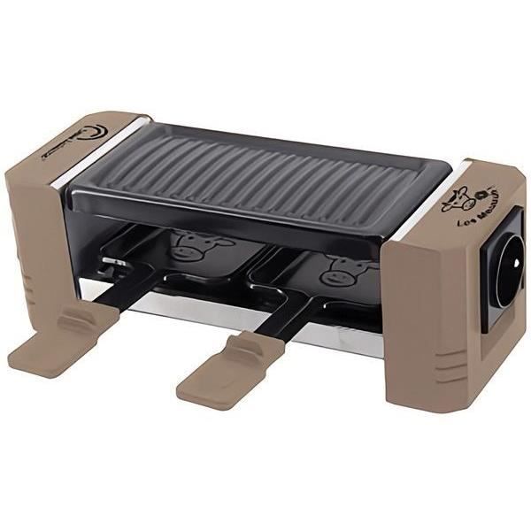 Raclette grill - LITTLE BALANCE - 2 people - 320 W - Happy Connect Meuuuh - Can be connected in series - Nutmeg