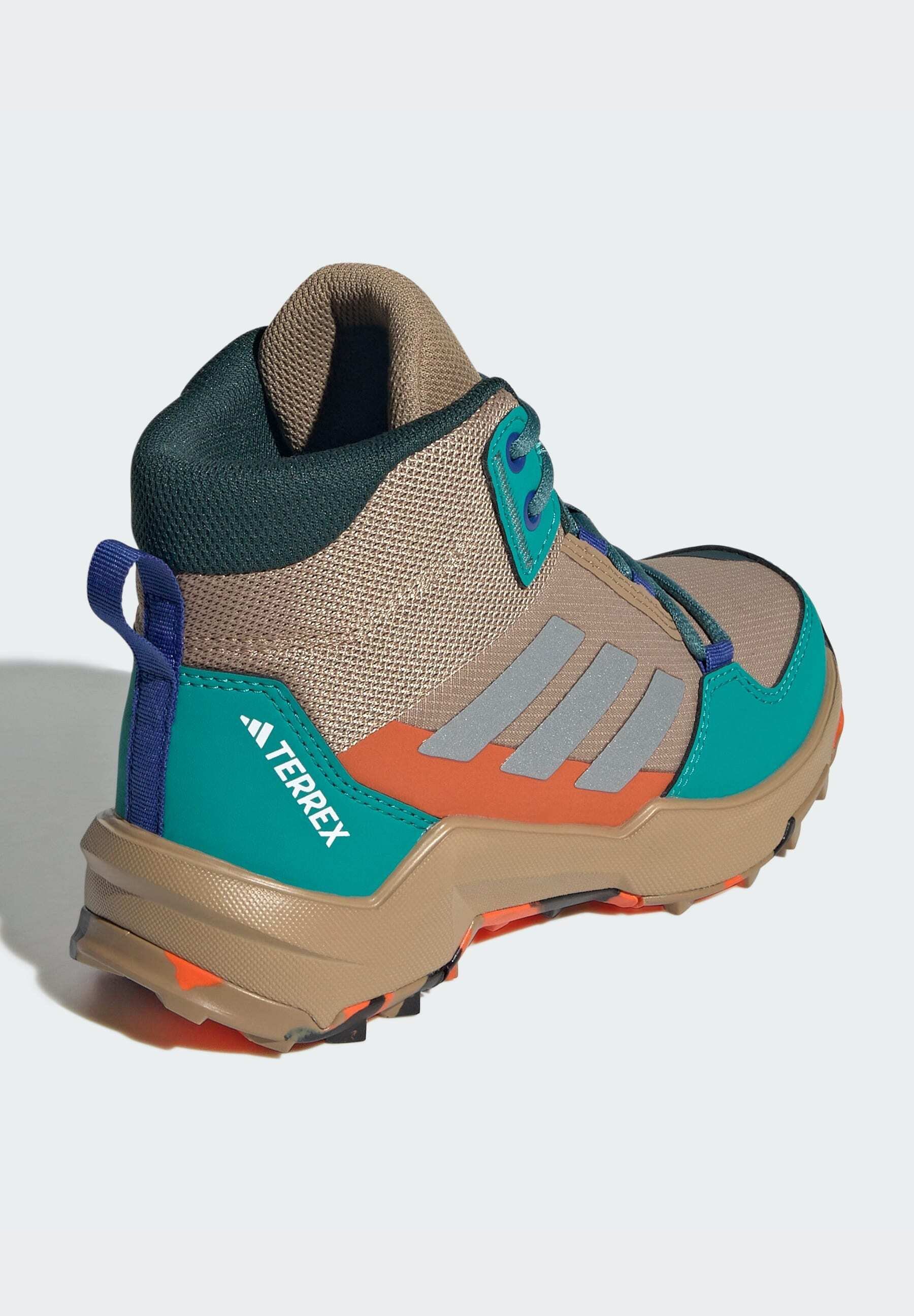 Adidas Terrex AX4R MID UNISEX - Wandelschoenen - karton mat zilver puur teal