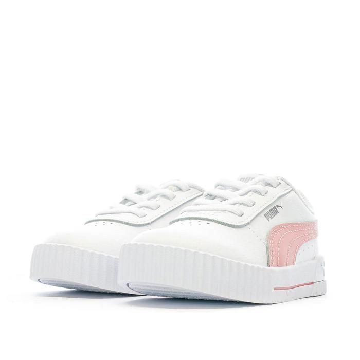 Zapatillas Puma Inf Carina blancas/rosas para niña