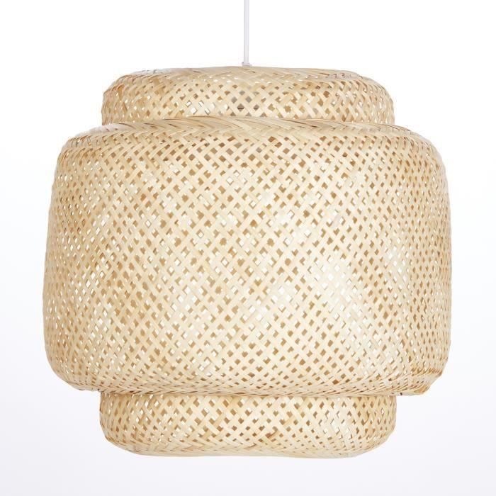 Lámpara colgante BALI Bamboo - Estructura Ø 40 x H 35 cm - Longitud del cable 115 cm - E27 60W