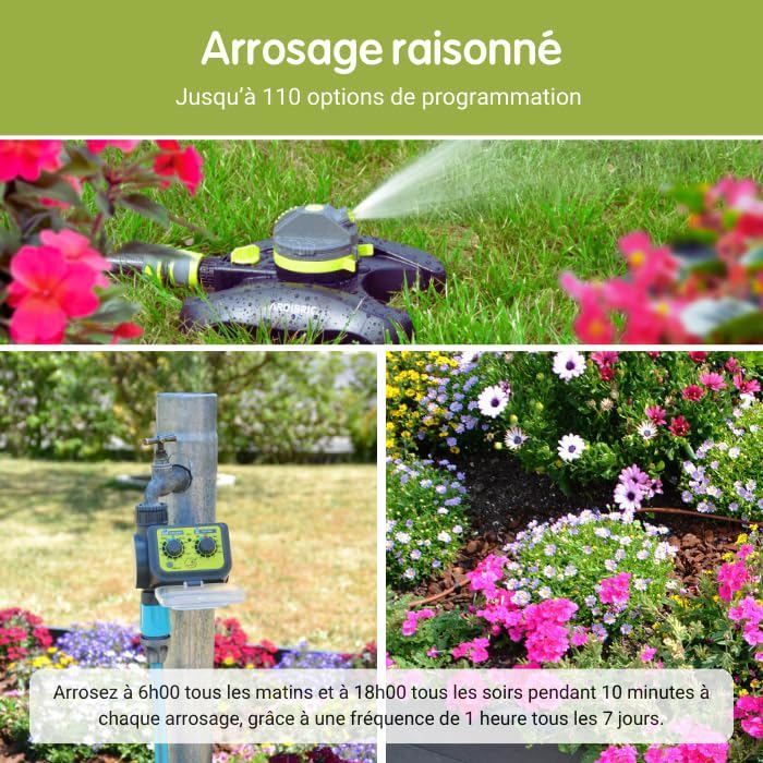 Programmateur temporisateur d'arrosage PNR11 nez de robinet 1 voie - Jardibric