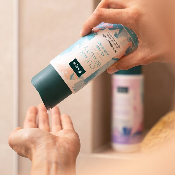 Kneipp Clean Beauty dušas želeja ar organiskajām aļģēm un jūras sāli, 200 ml - sausai ādai