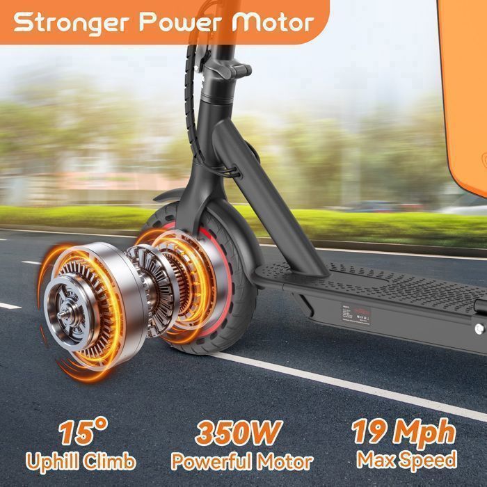 Patinete elétrico LP60 com assento e bolsa de armazenamento de 11 litros, motor de 350 W, autonomia de 25 km, velocidade máxima de 30 km/h, rodas de 8,5