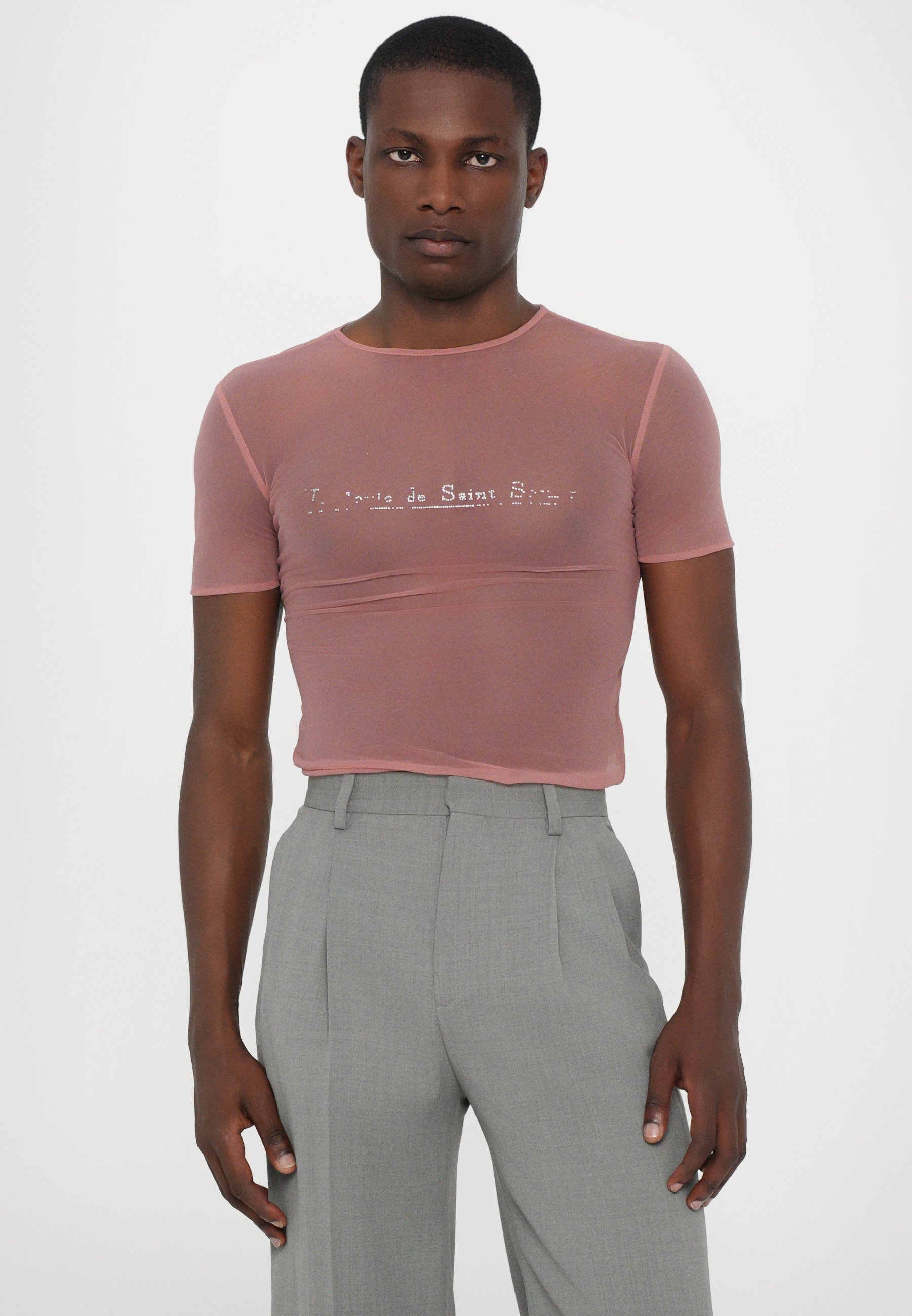 Ludovic de Saint Sernin SIMPLE SHORT SLEEVES UNISEX - T-shirt met print - roze