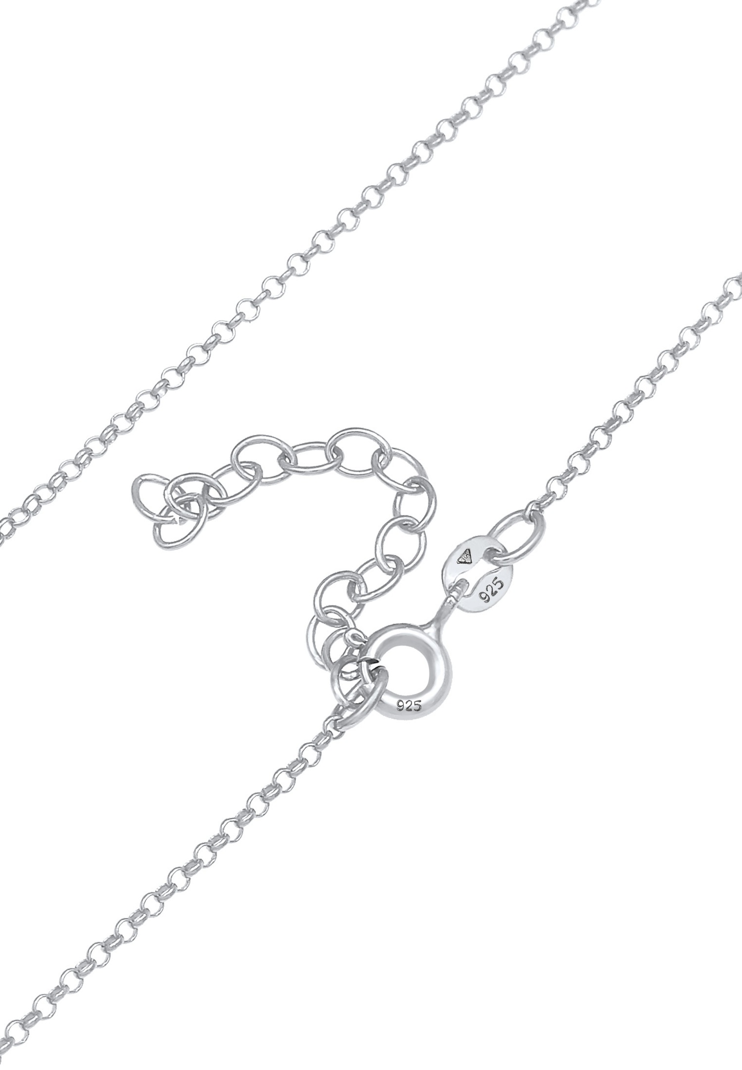 Elli Pendentif cube Choker pour dames Geo Look Trend Blogger en argent sterling 925