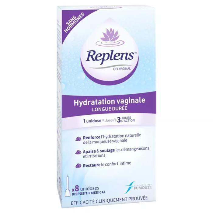 Replens Long-Lasting Vaginal Hydration 4 single-dose vials of 5.9g