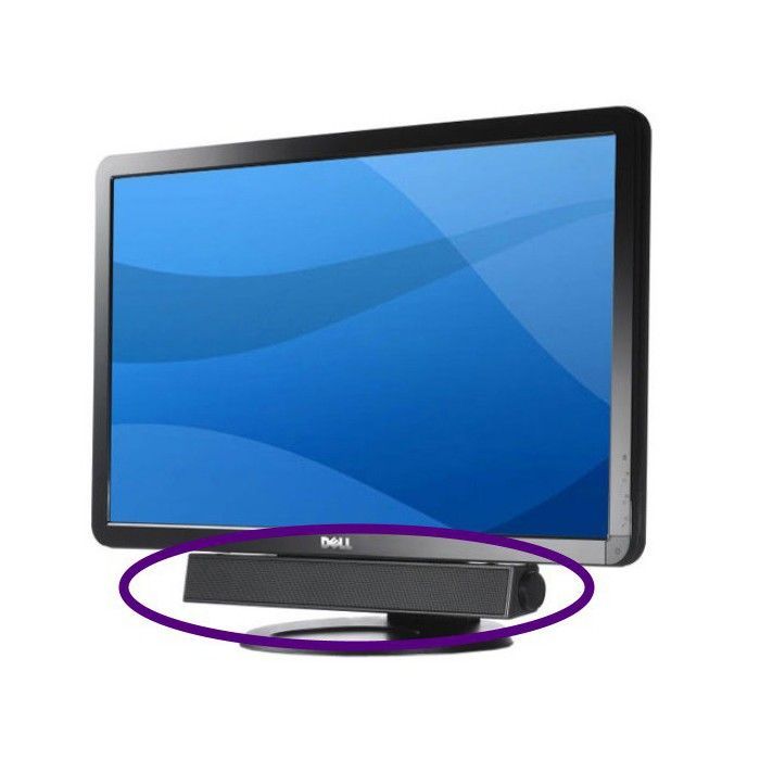 Soundbar DELL AX510 0C729C, altoparlante soundbar per schermo della serie Dell UltraSharp