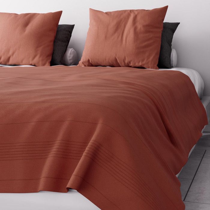 Manta para cama o sofá de 220x240 cm, ADELE brick, de Soleil d'ocre.