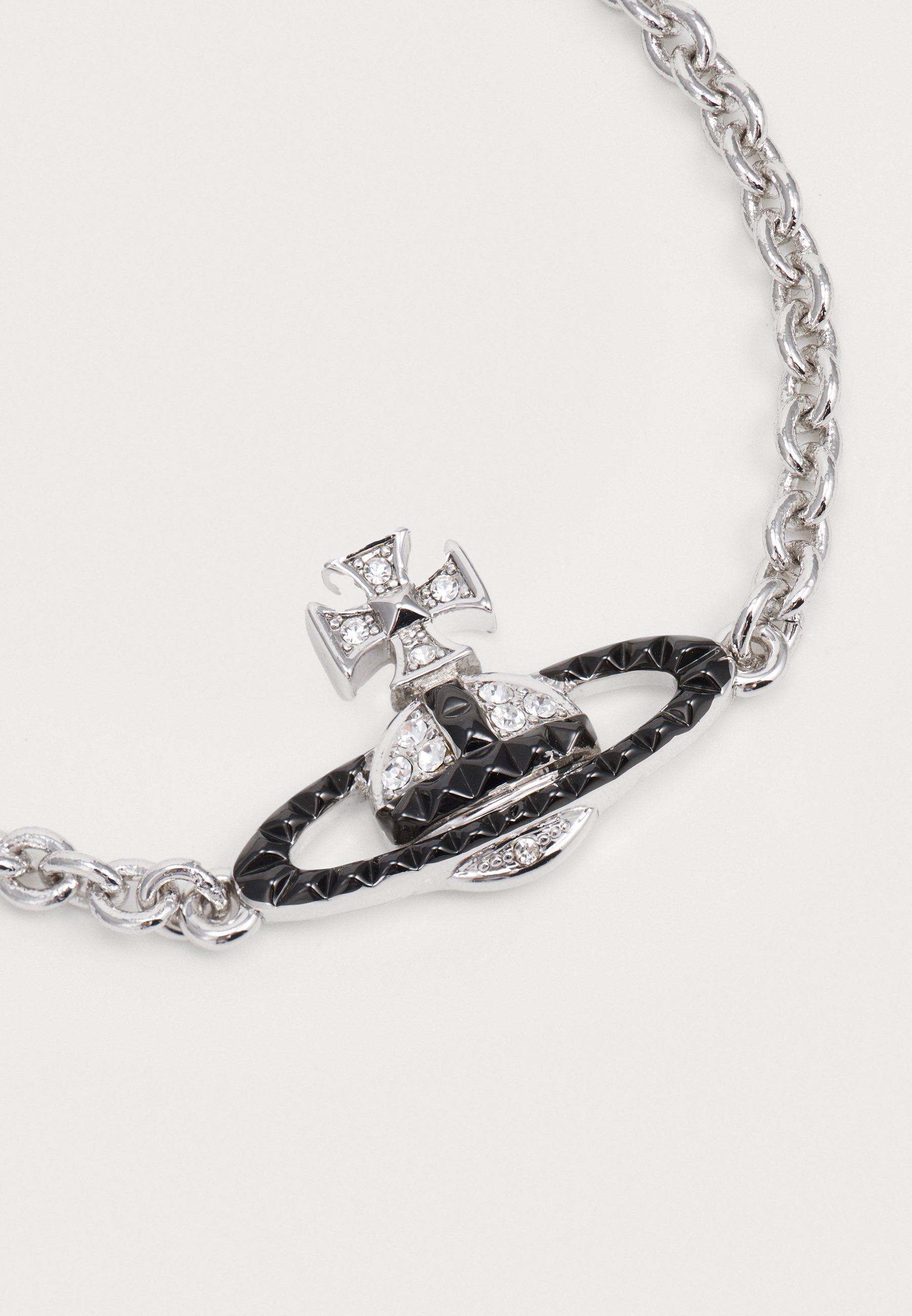 Vivienne Westwood MAYFAIR RELIEF UNISEX - Armband - antraciet/wit