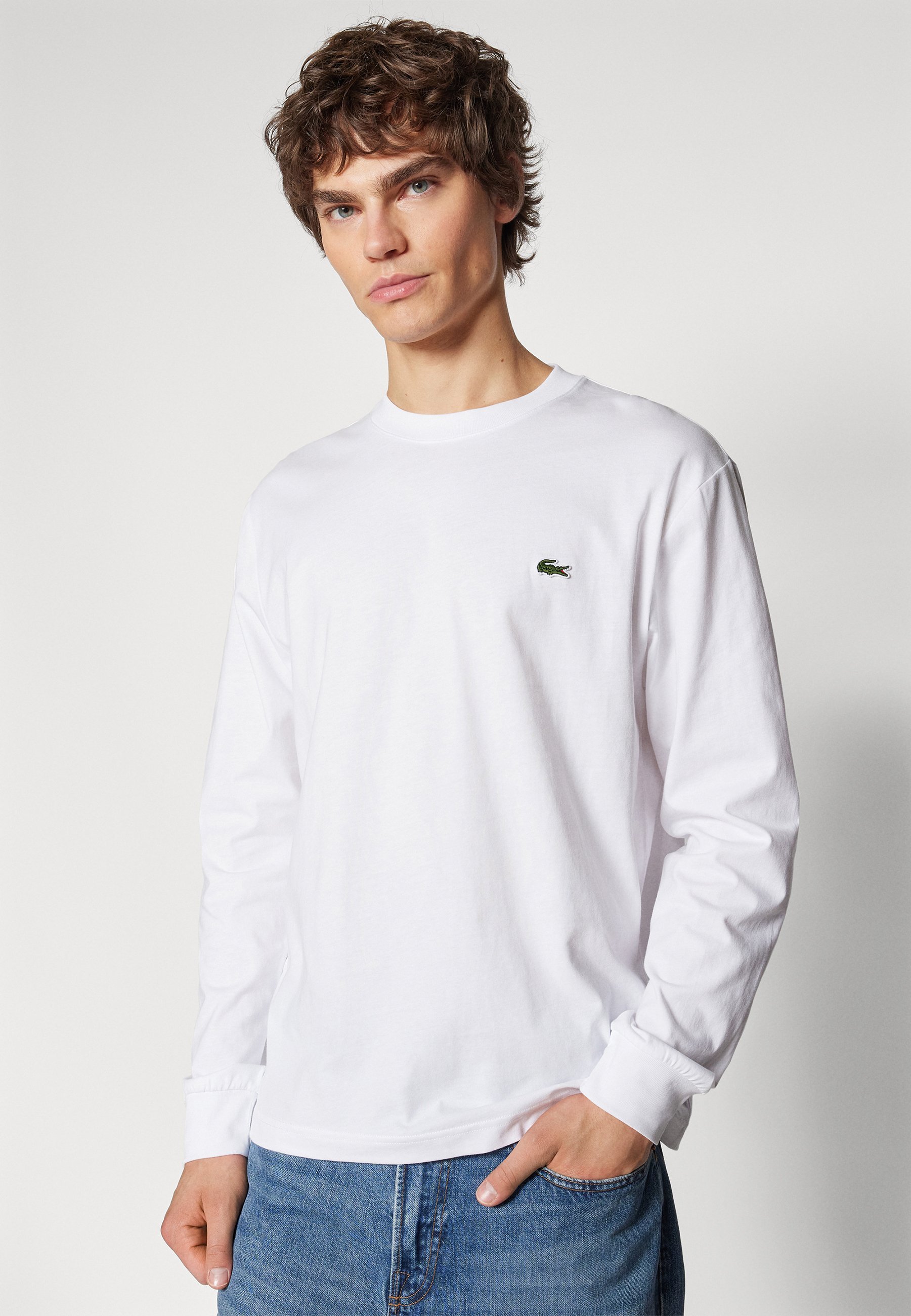 Maglia a maniche lunghe Lacoste - bianca
