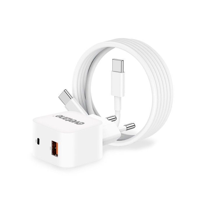 EVETANE Chargeur secteur compatible Galaxy - iPhone - Google Pixel - Usb C