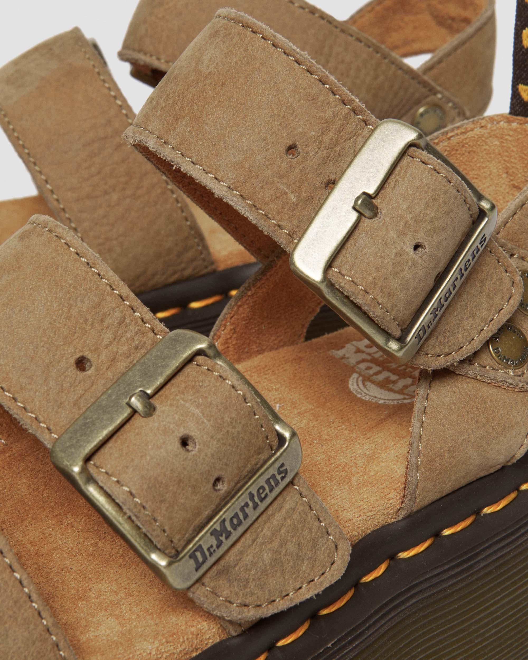 Gryphon Tumbled Nubuck Leder Plateausandalen