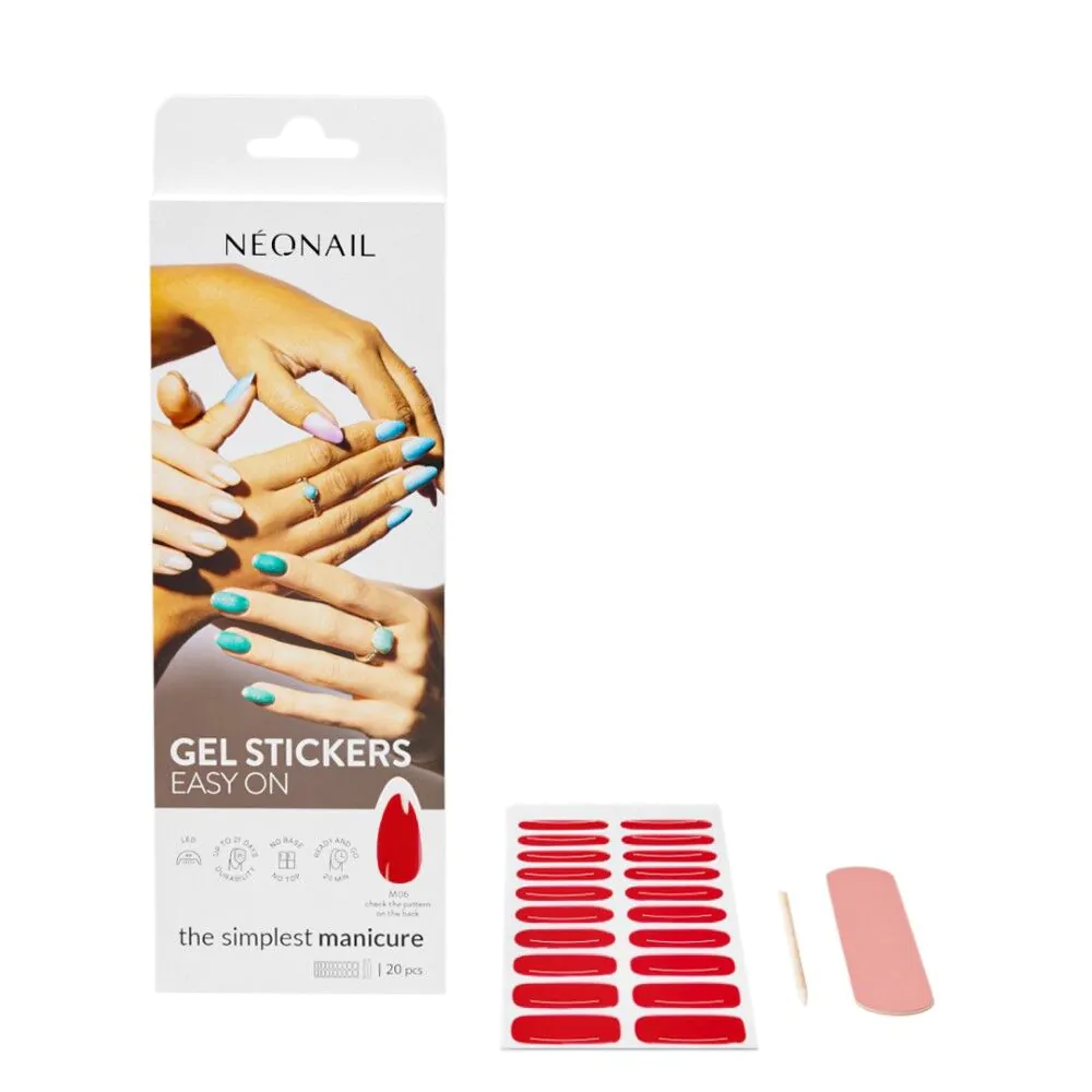 Neonail Gel Stickers Easy On Naklejki hybrydowe M06 20szt