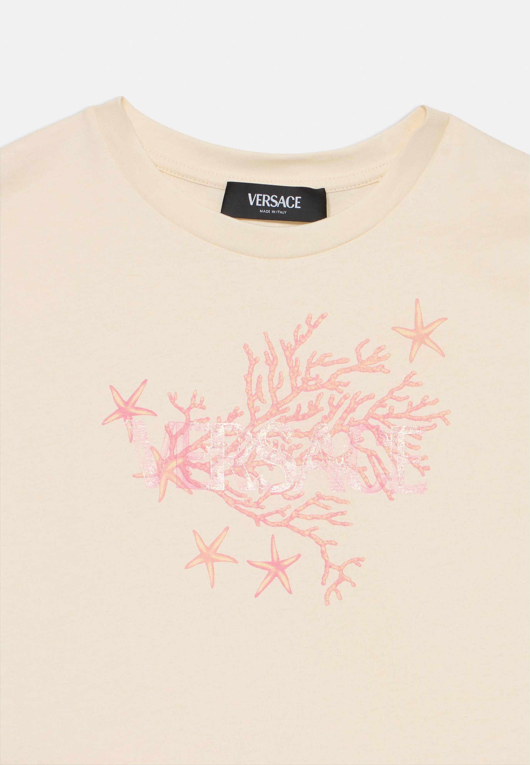 Versace DRESS THEATRE POSTCARD KIDS - Abito da giorno - avorio/guava