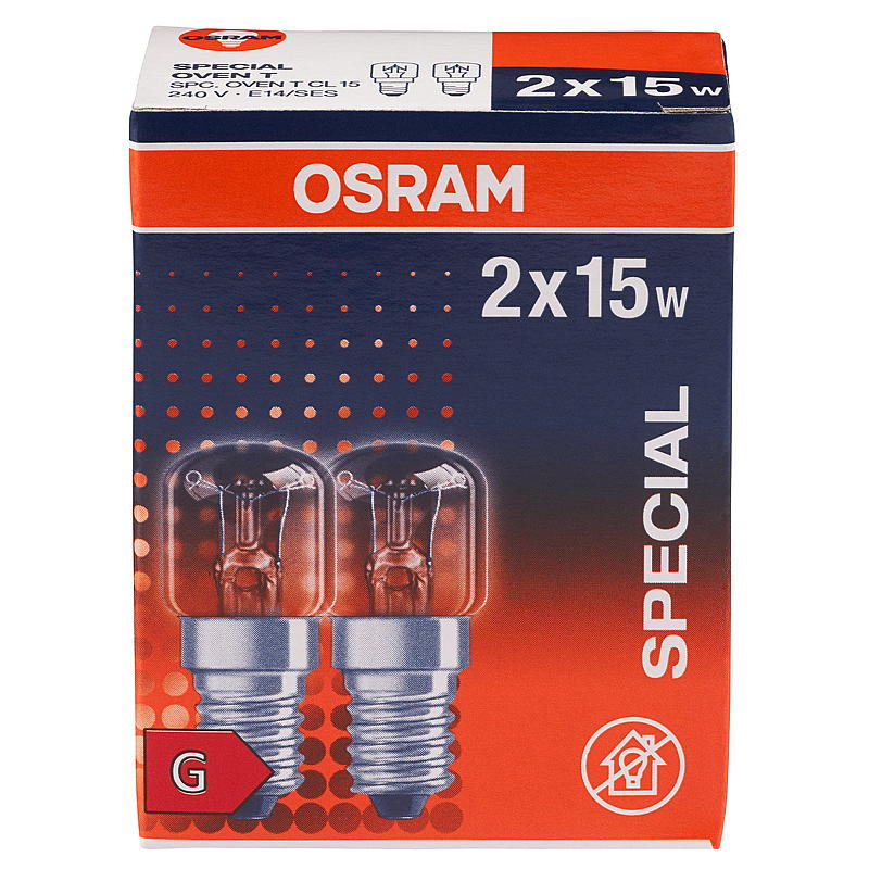 Osram ugnslampa 15w 2-pack e14