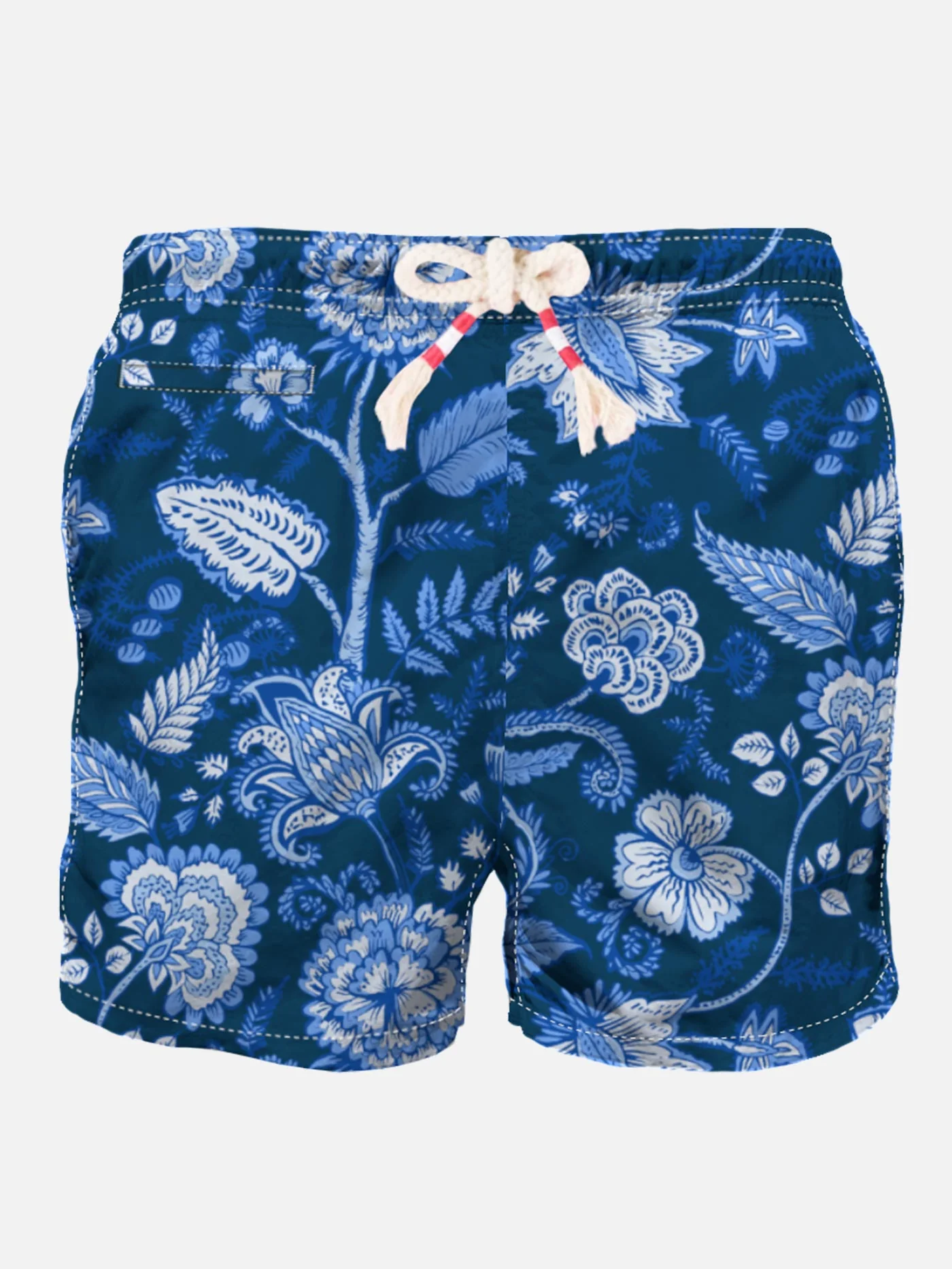 Herenzwempak met blauwe bloemenprint