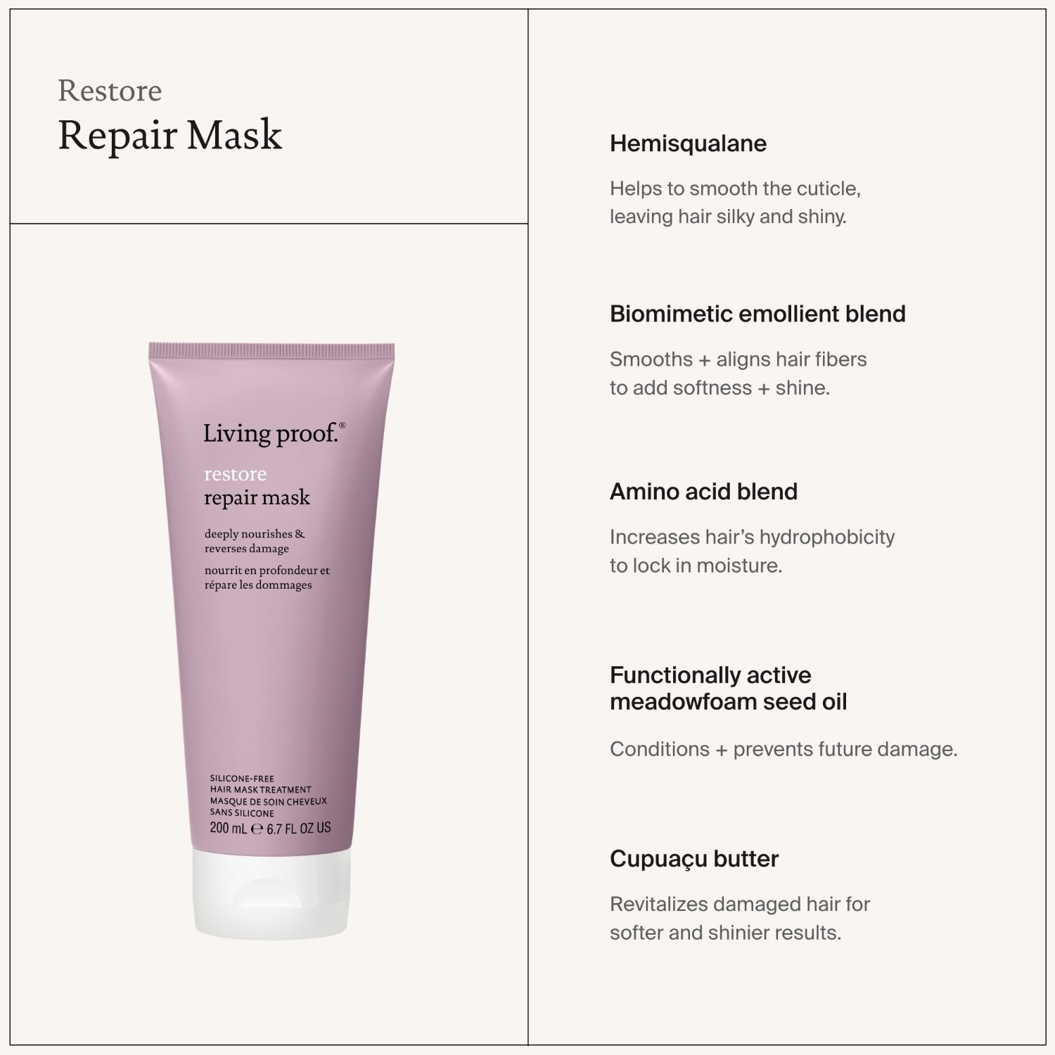 Living Proof maska za kosu – Maska za obnavljanje – 200 ml