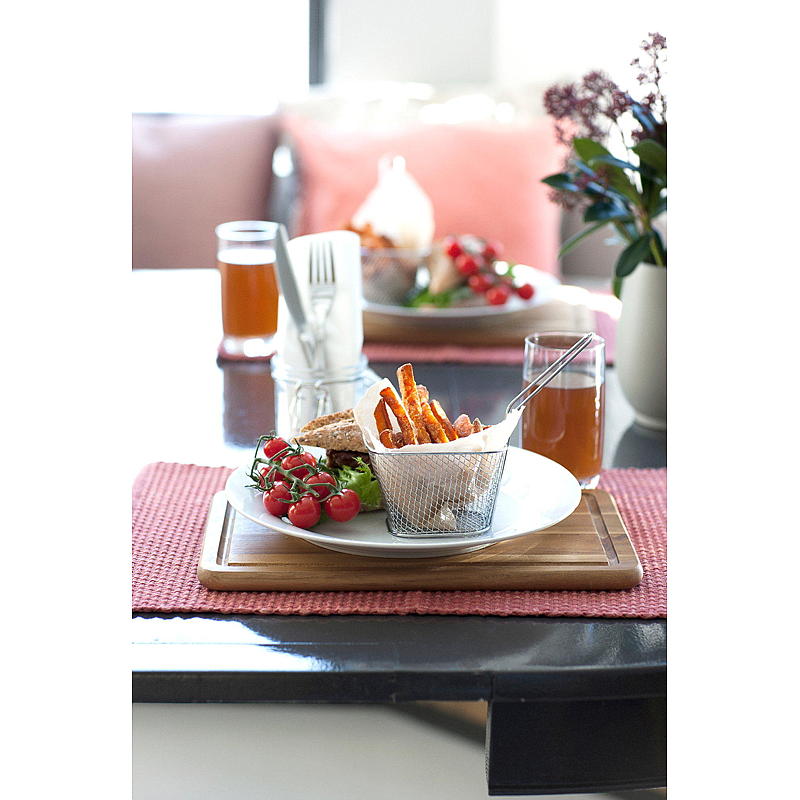 Assiette de cuisine en porcelaine blanche, diamètre 21,5 cm de profondeur
