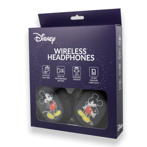 Căști stereo wireless Disney Mickey Mouse cu microfon