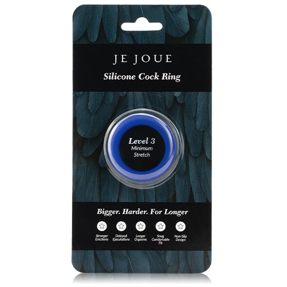 Play Minimum Stretch Silicone Cock Ring Blue