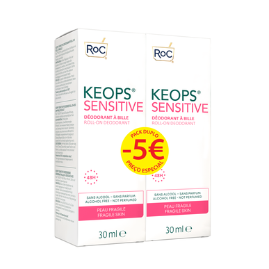 Roc Duo Deodorant Roll-on Keops Sensitiv 2 x 30 ml 2 x 30 ml