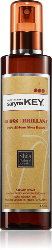 Spray de estilização capilar reparador de danos com manteiga de karité africana pura Saryna Key