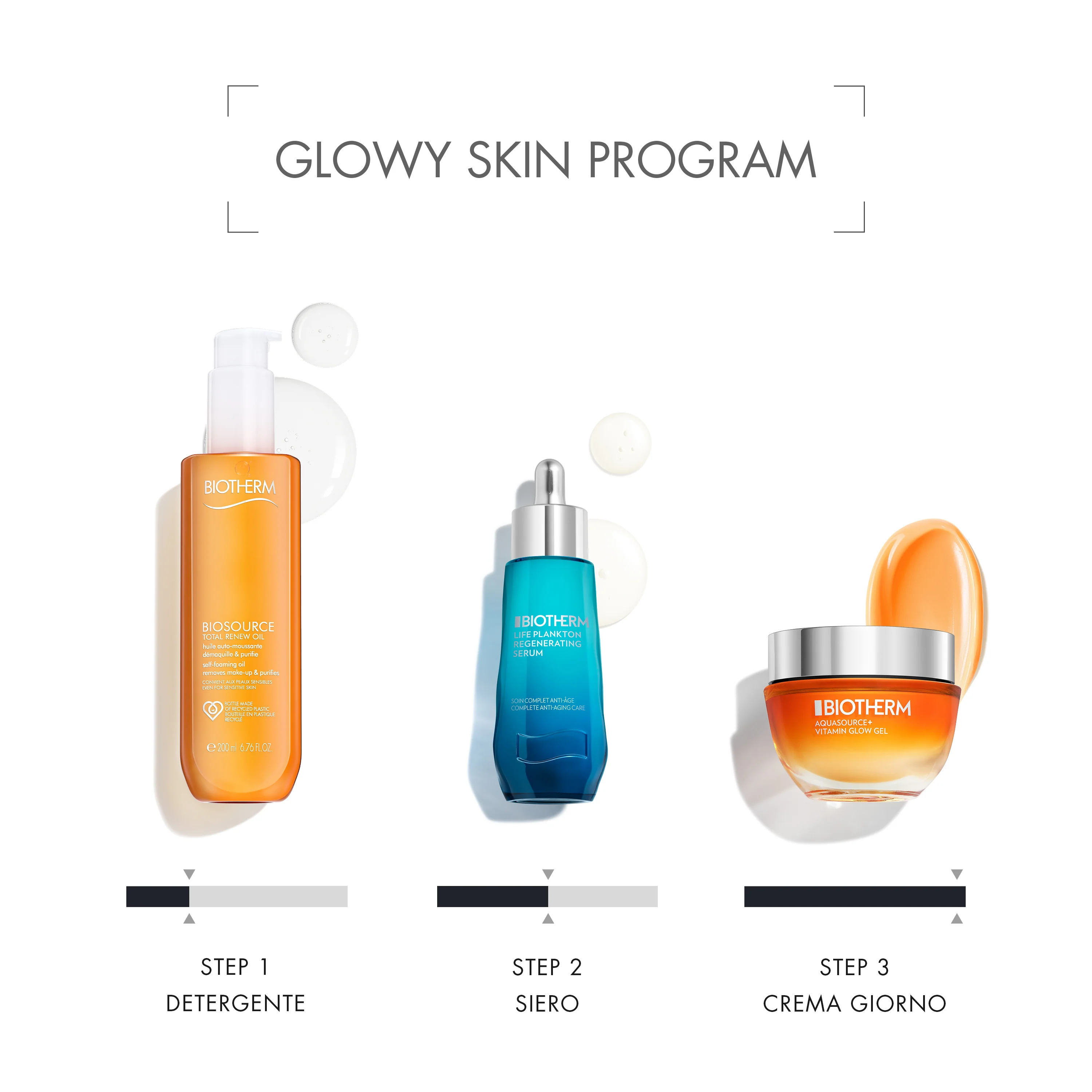 Aquasource Vitamin Glow Gel - Gel viso idratante, Gel viso illuminante, Gel viso antimacchie, Gel viso primi segni