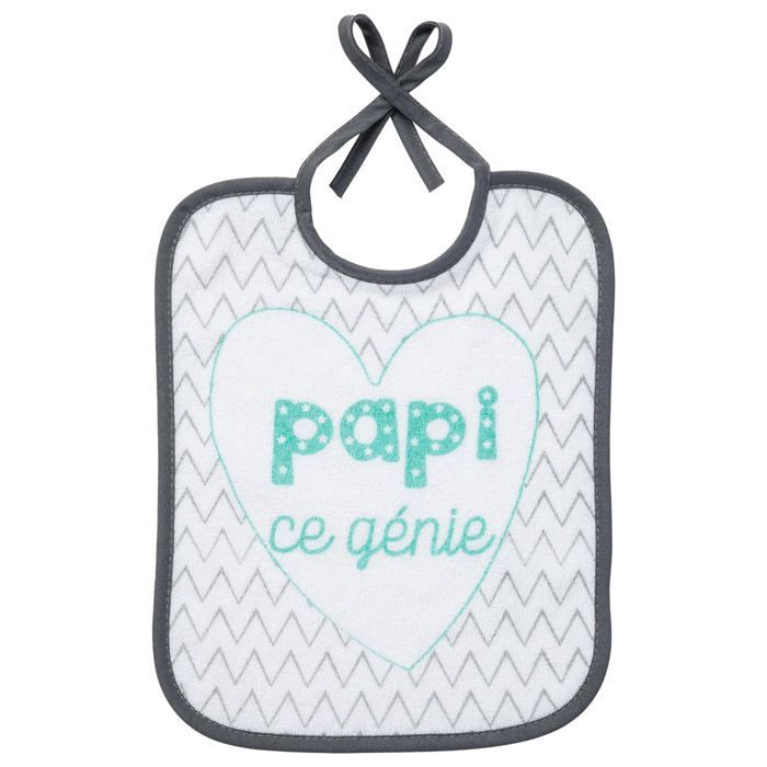 Set di 5 bavaglini per neonati BABYCALIN con messaggio per la famiglia - 20 x 25 cm