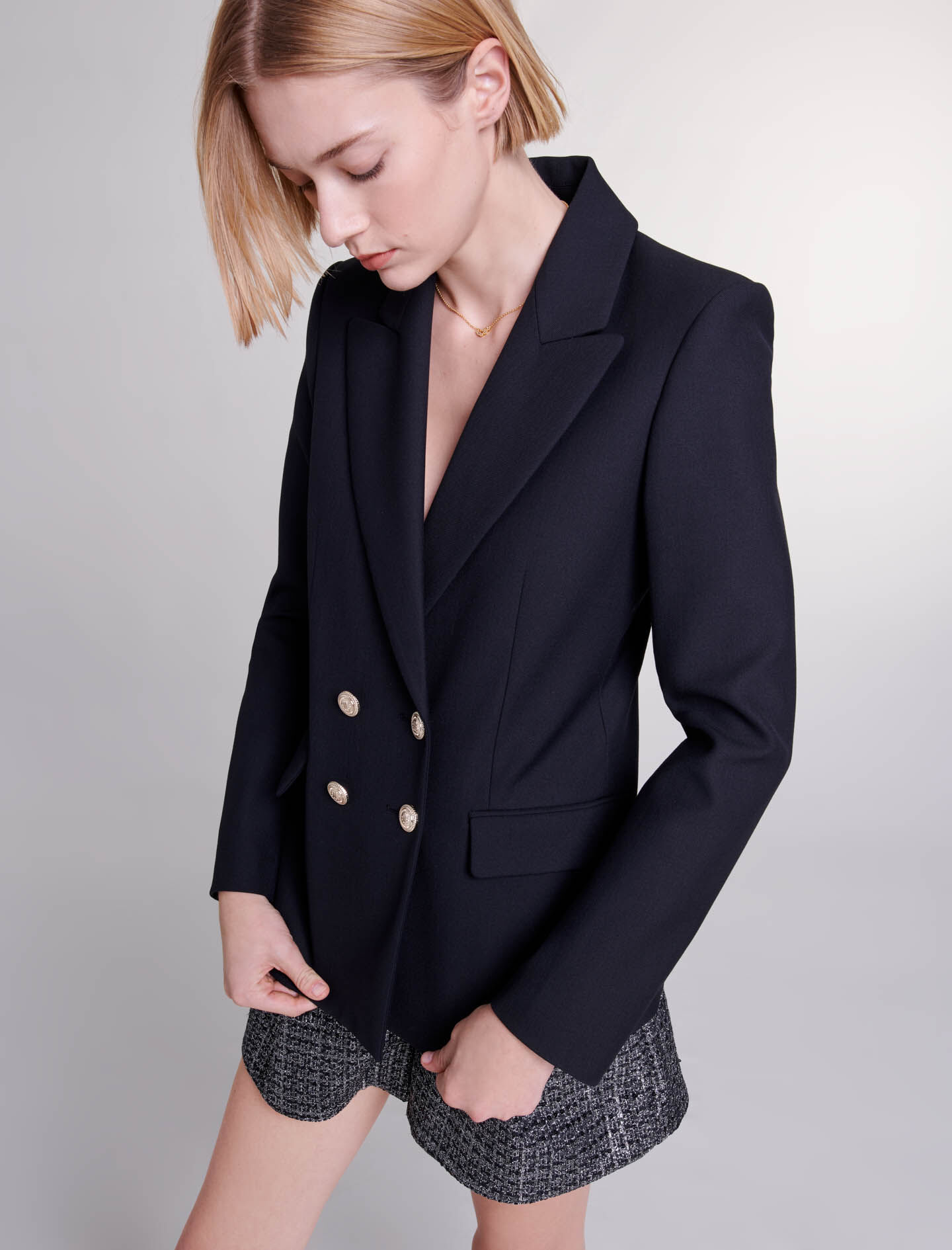 Getailleerd vest - Zwart