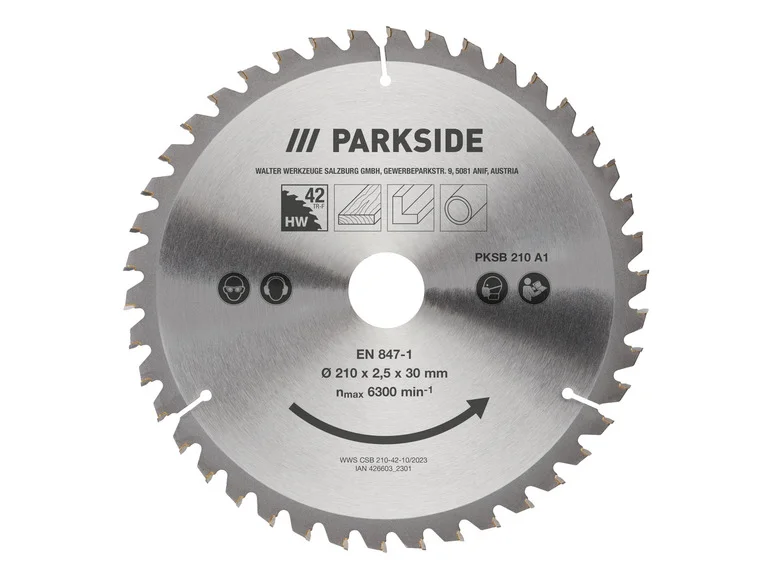 Lâmina de serra circular PARKSIDE® PKSB 210 A1, Ø 21 cm