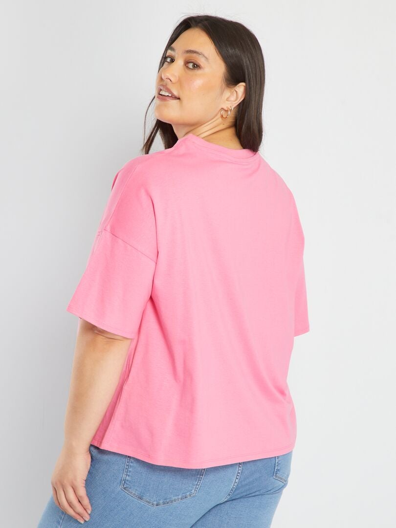 'Jurassic Park' T-shirt met verlaagde armsgaten - ROZE
