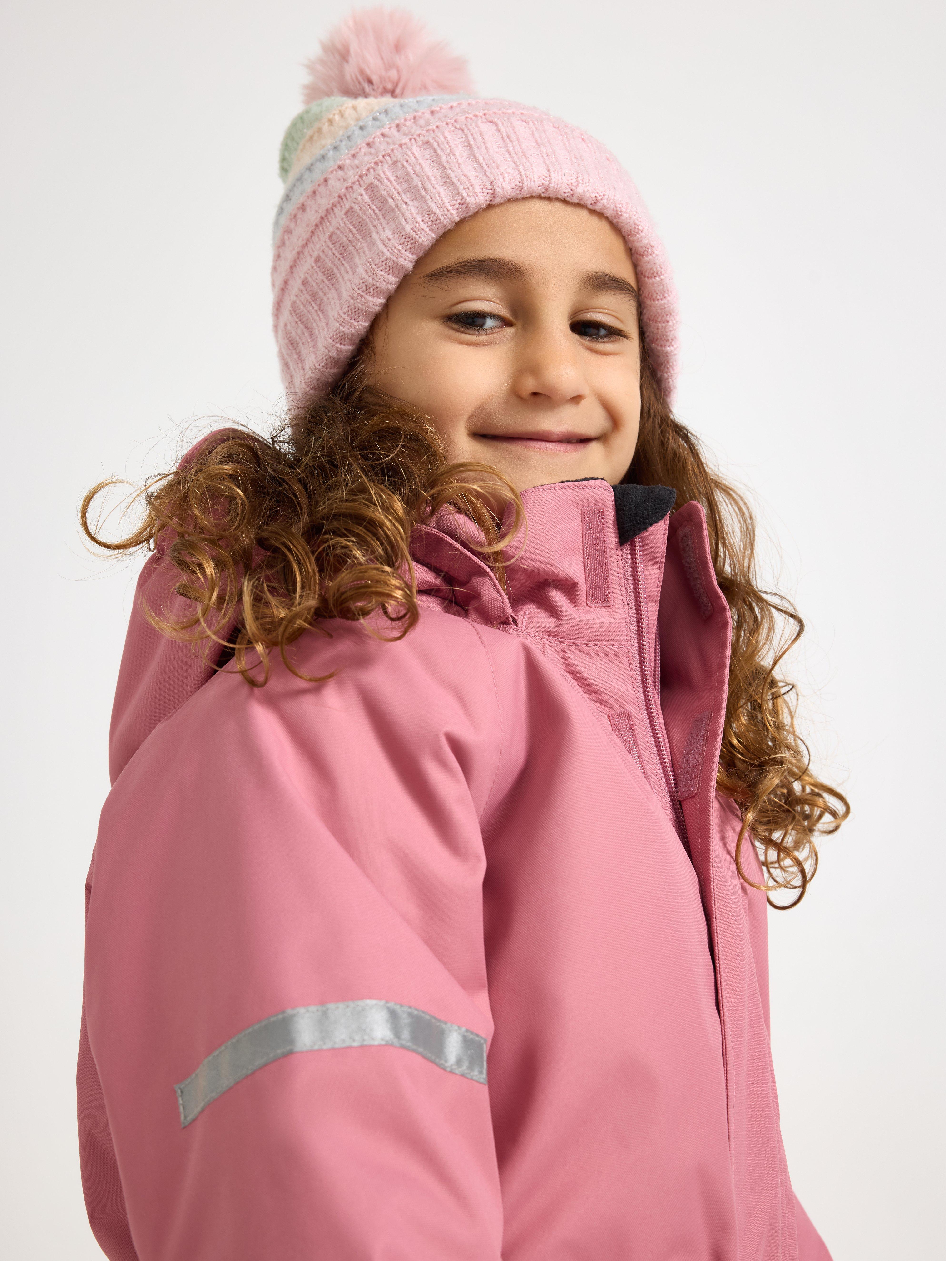 Combinaison imperméable rembourrée rose poudré