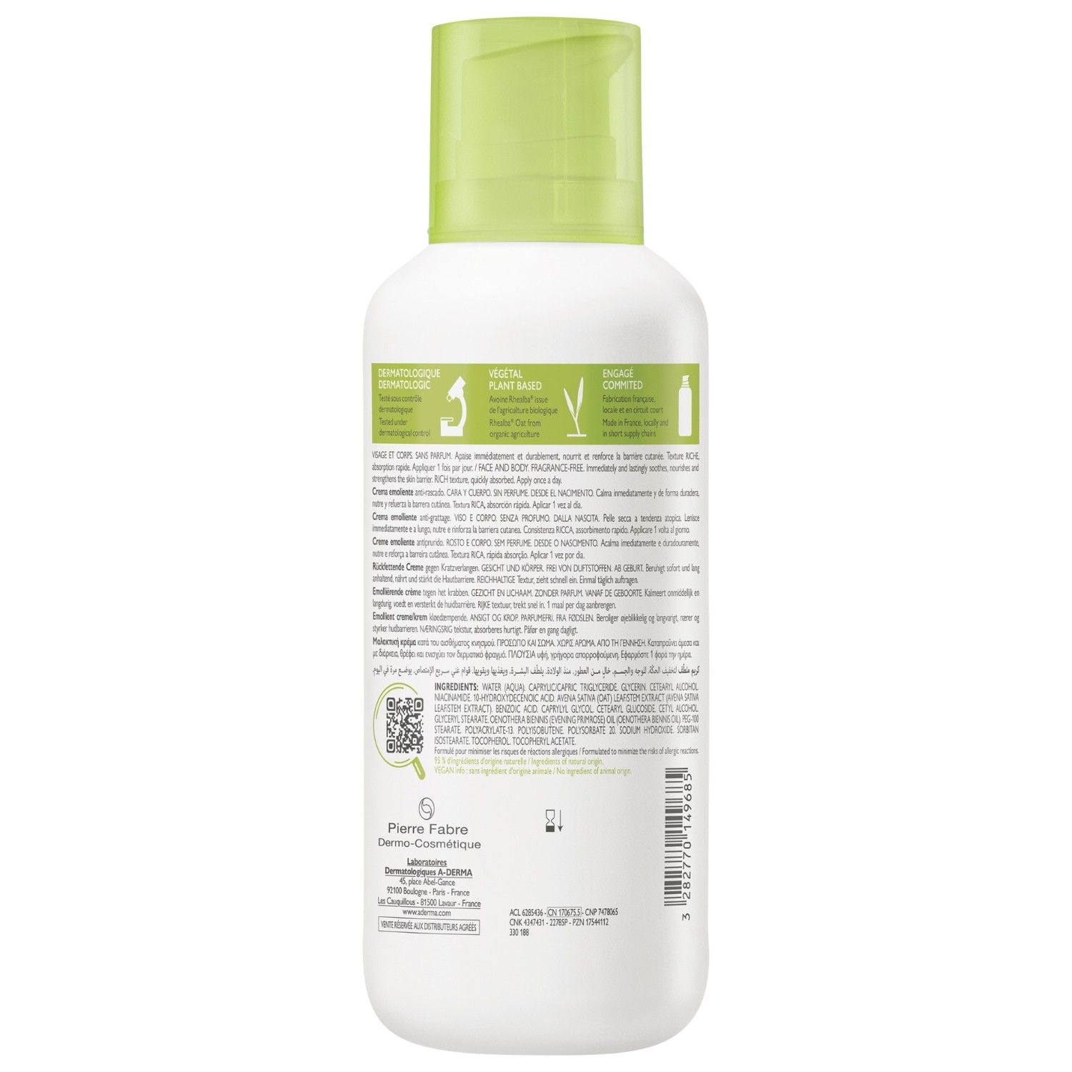A-DERMA krema za tijelo Exomega Control hidratantna krema - 50 ml