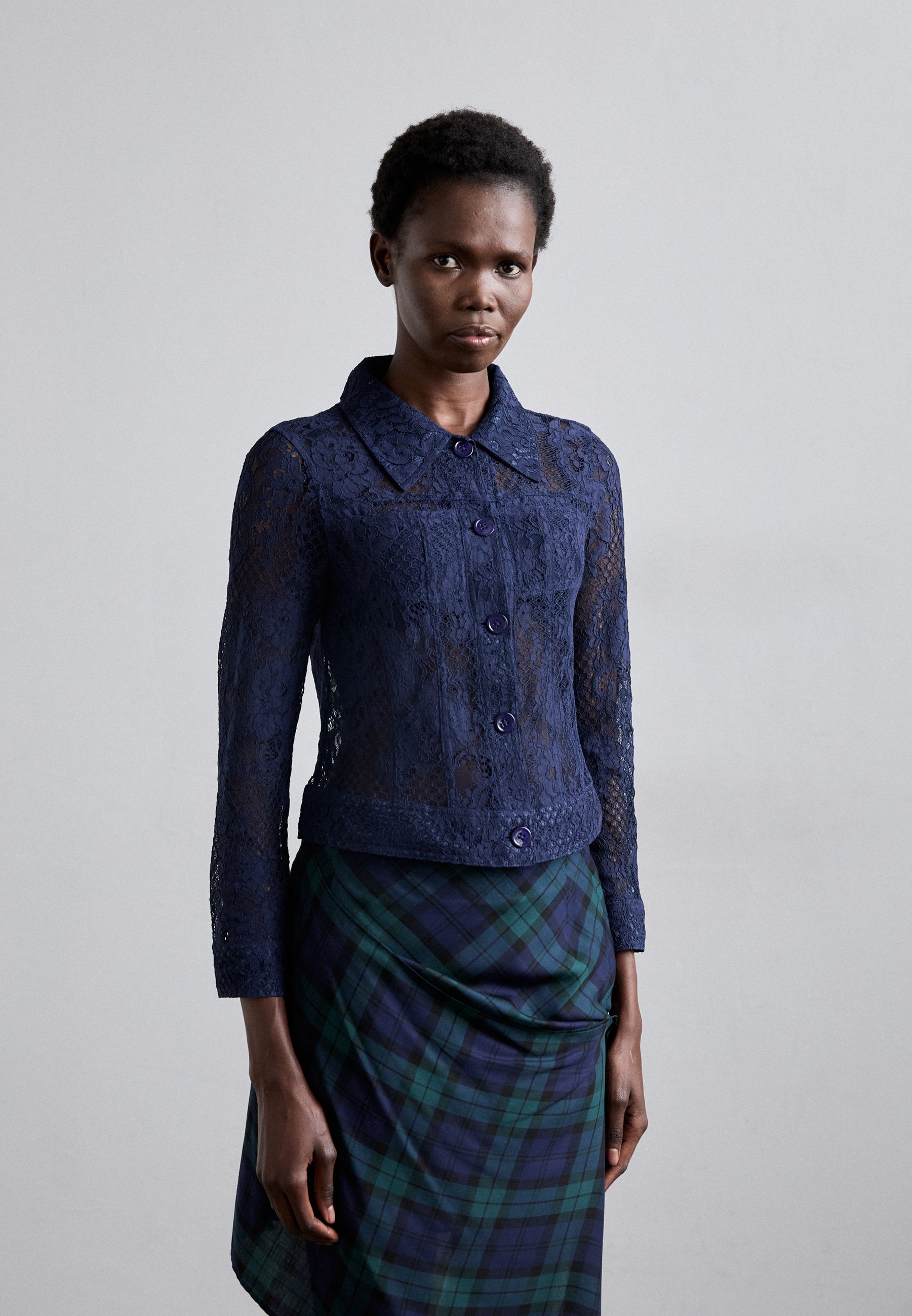 Sinead Gorey CHANTILLY BUTTON - Sommerjacke - Marineblau