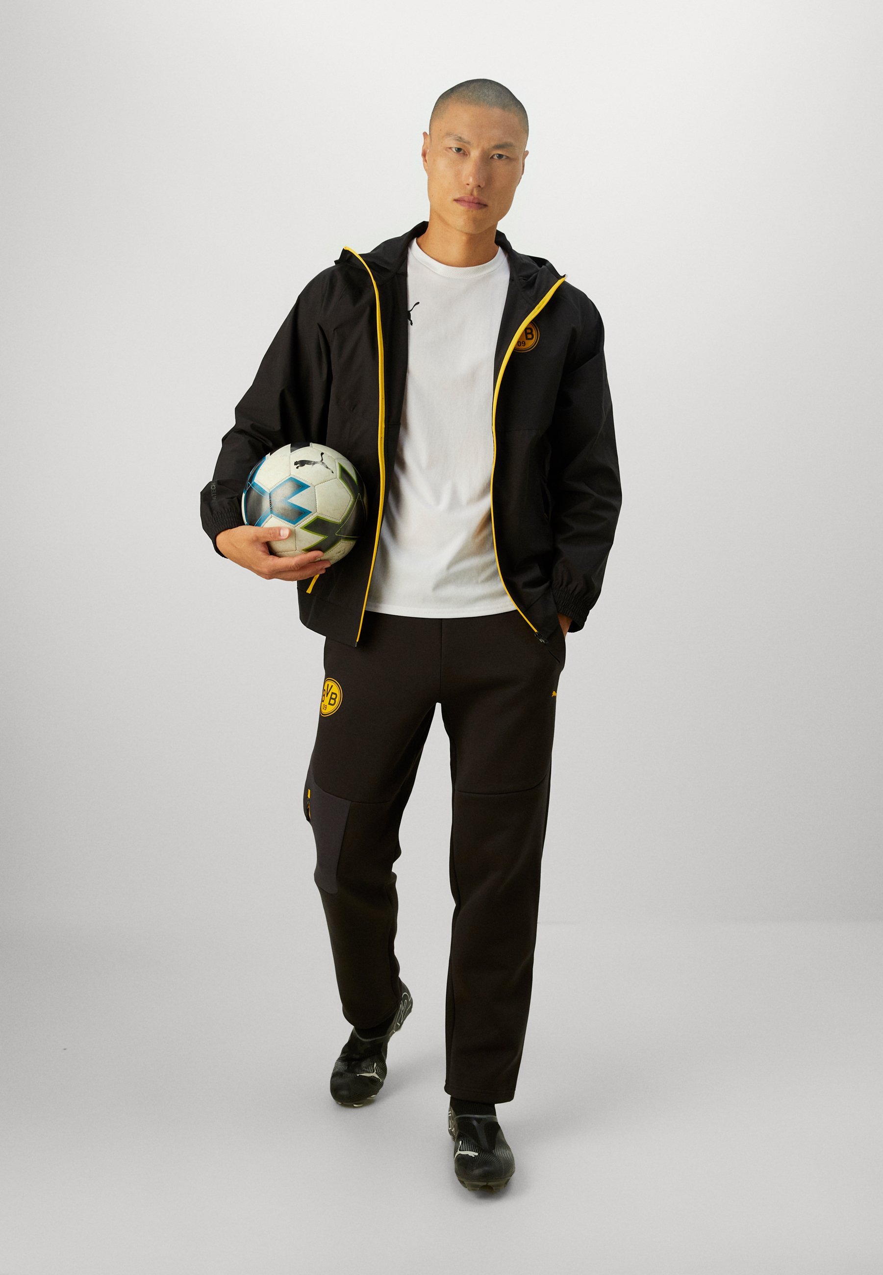 Puma BVB SWEATPANTS - Klubové oblečení - black/yellow sizzle