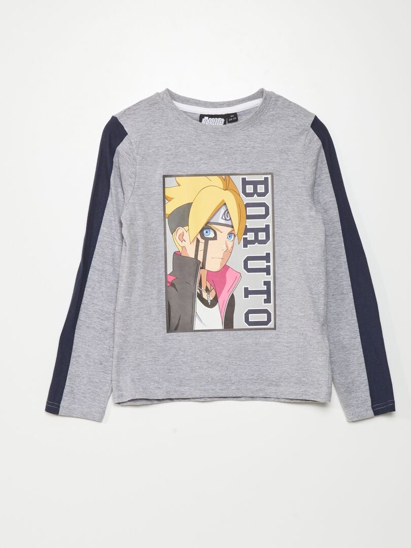 Naruto T-shirt met lange mouwen - GRIJS
