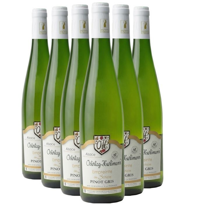 Domaine OSTERTAG-HURLIMANN Alsacia Pinot Gris Empreinte de Schiste 2024 - Vino Blanco de Alsacia (6x75cl) HVE