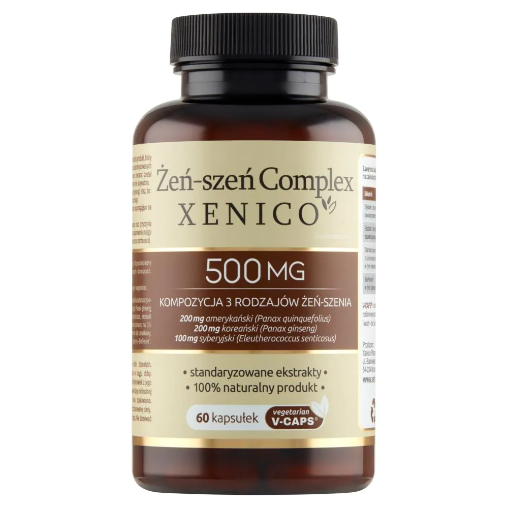Żeń-szeń Complex Xenico® Kapsułki Wegetariańskie, Kapsułki