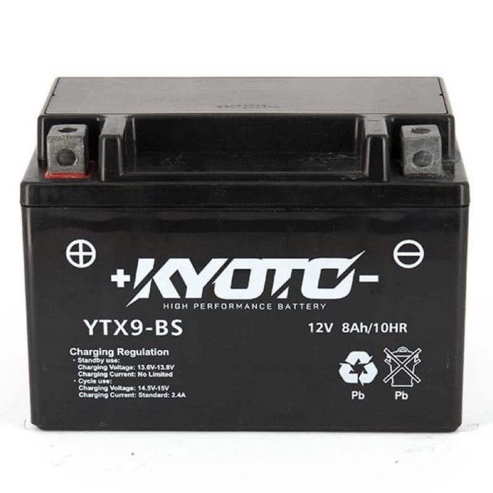 Batería Kyoto SLA para motocicletas Cagiva 650 Raptor V-Raptor (2001-2007) YTX9-BS / 12V 8Ah