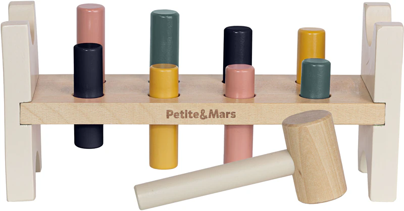 Děrovačka Petite&Mars Big Bang Wood of Mars s dřevěným kladivem