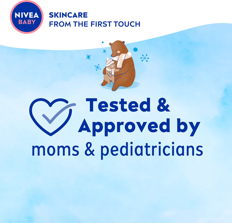 creme NIVEA BABY Wind & Weather protege contra o frio e o vento.