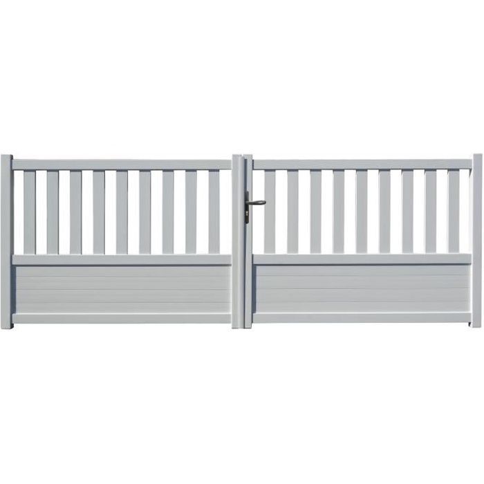 PORTAIL alu GENEVE BLANC 3.50m