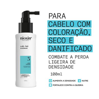 Soin épaississant pour le cuir chevelu Nioxin Professionals 3 Sérum anti-chute pour cheveux abîmés 100 ml