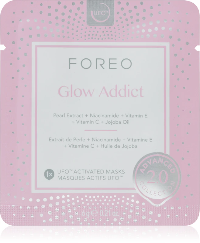Máscara facial iluminadora FOREO UFO™ Glow Addiction