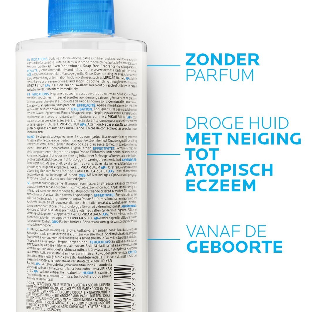 La Roche-Posay Lipikar Syndet AP+ Gel za tuširanje - 400 ml