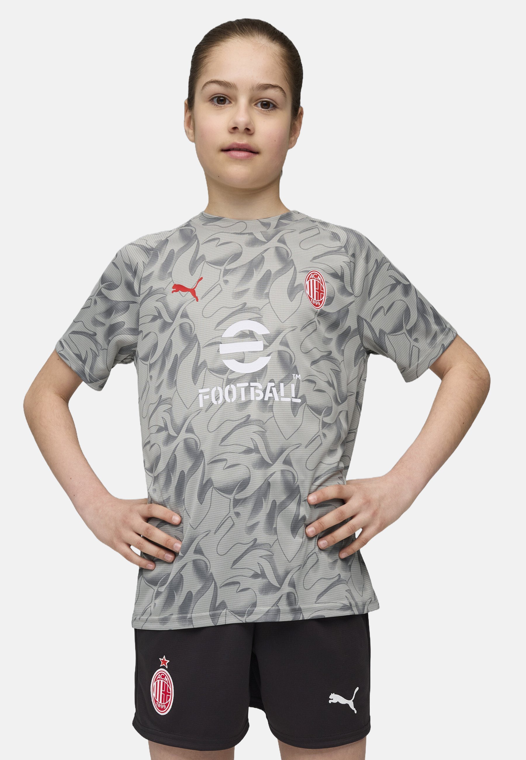 Puma ACRIKOT MILAN AUFWÄR - Clubwear - rookgrijs-wit