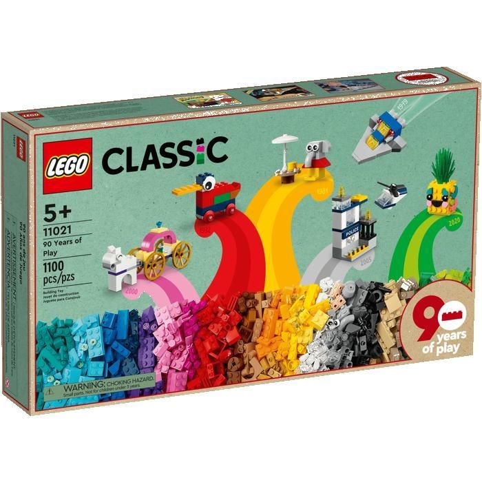 LEGO Classic 11021 90 Jahre Spielspaß – Geschenkidee, Spielzeug, Sammlerstück, ab 5 Jahren
