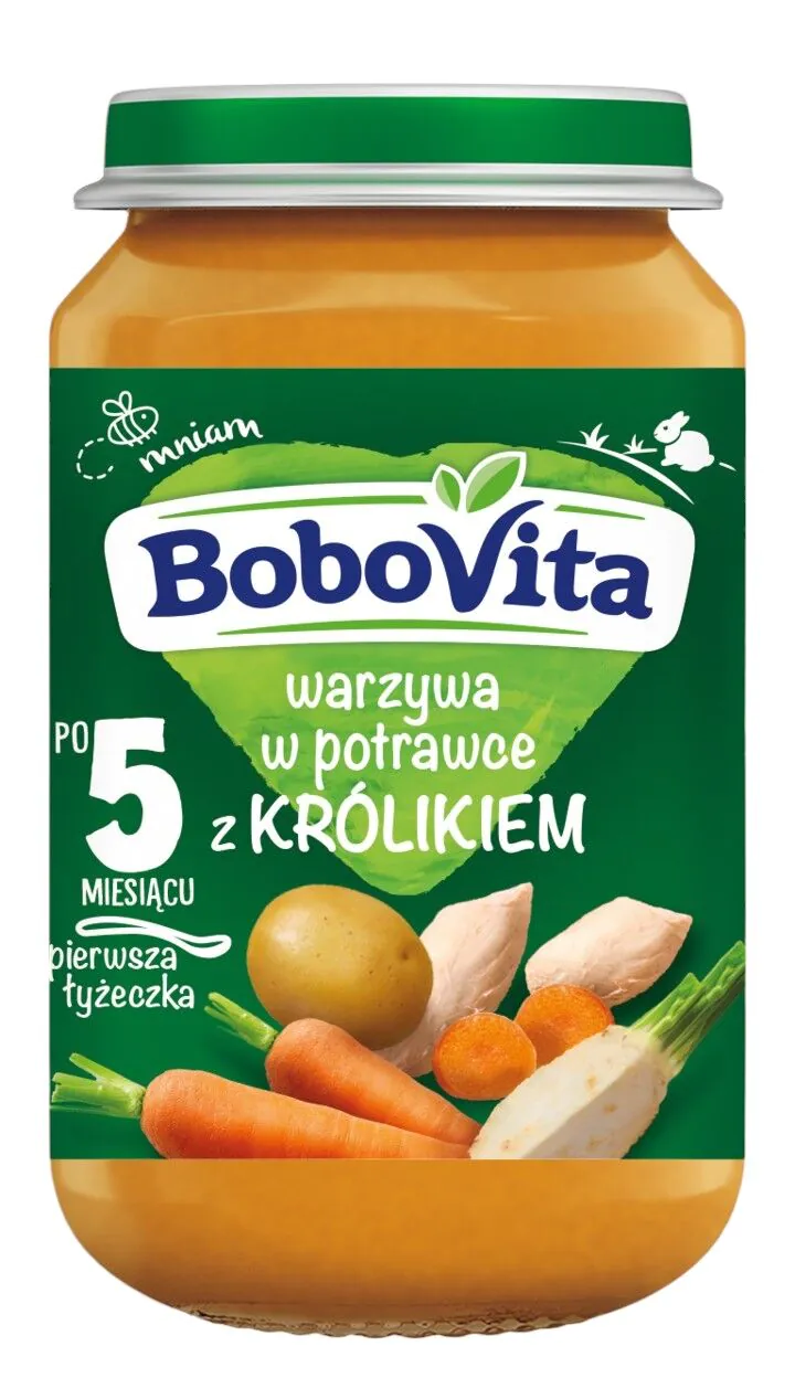 Bobovita Obiad Warzywa w potrawce z królikiem